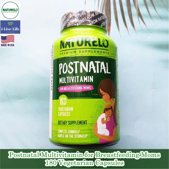 วิตามินรวมหลังคลอด-สำหรับคุณแม่ให้นมบุตร-postnatal-multivitamin-for-breastfeeding-moms-180-vegetarian-capsules-naturelo