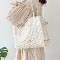 hot！【DT】┋℗  Embroidery Pattern Baby Cotton Fabric Diaper Handbag New Luggage