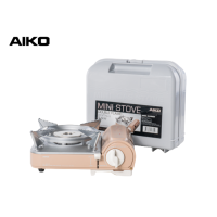 AIKO #AK-8000R สีโกโก้ เตาแก๊สมินิมอล 2.1 kw (ไม่แถมแก๊ส)  ***รับประกัน 1 ปี