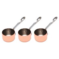 3X Boats Copper Plated Sauce Cup Milk Cup French Fries Sauce Cup Western Restaurant Special Copper Pot 3.8cm