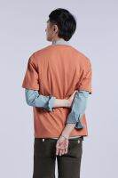 ESP เสื้อทีเชิ้ตพิมพ์ลาย ผู้ชาย สีน้ำตาล | Graphic Print T-Shirt (Oversized) | 3586