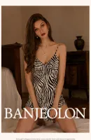 BANJEOLON V-neck suspenders sexy small chest pajamas temperament home service BAN128