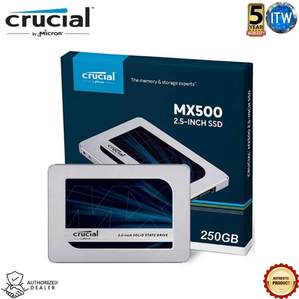 pizza Bliv sur Centralisere Crucial MX500 3D NAND SATA 2.5 inch Internal SSD - 250GB / 500GB / 1TB /  2TB / 4TB | Lazada PH