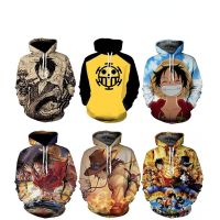 One Piece Hoodie 3D Printed Casual Hooded Sweater Luffy Jacket Japanese Anime Cosplay Coat