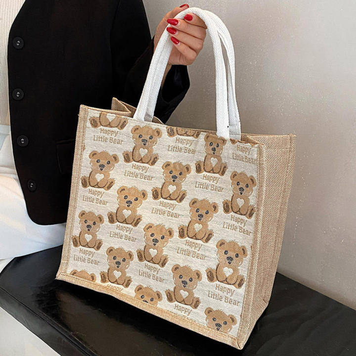 portable-shopping-bag-eco-handbag-shoulder-bag-eco-friendly-shopping-bags-shopping-bag-bear-pattern-tote-cotton-linen-tote-bag