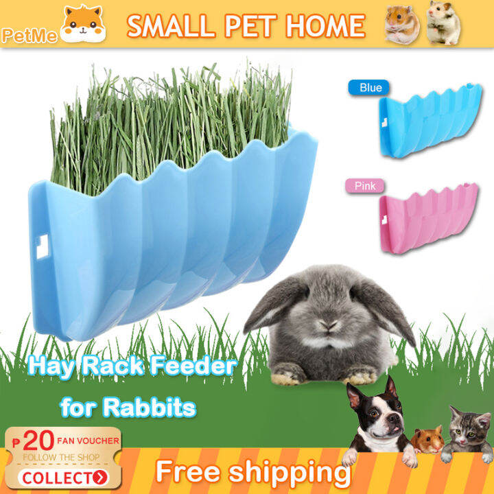 Summark Rabbit Hay Feeders Rack,Wooden Hay Food Bin For Grass/Food For Small Ani
