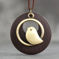 Bird Neck Necklace Round Handmade Pendant Suspension Female Chokers Costume Jewelry For Women Chains Around The Neck Accessories