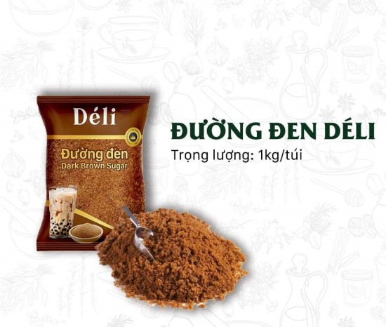 Dark brown sugar déli 1kg homemade ingredients for black sugar pearls - ảnh sản phẩm 1