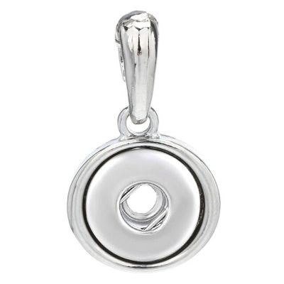 JDY6H New Snap Button Jewelry Simple Metal 12mm Snap Pendant Necklace Fit Mini 12mm Snap Buttons Jewelry Pendants for Women
