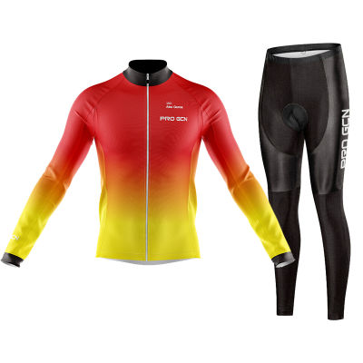 2023 Pro Gcn ทีมขี่จักรยานย์ชุดเอี๊ยมกางเกง Ropa จักรยานเสือภูเขาย์9D เจลขี่จักรยานกางเกงแขนยาวสูท