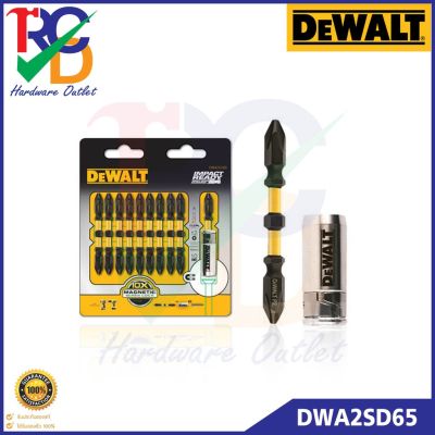 DeWALT ชุดดอกไขควงแม่เหล็ก (10 ชิ้น) PH2 IMPACT READY 65mm. รุ่น DWA2SD65 IMPACT READY