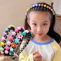 【YF】 Cute Colorful Flower Round Star Heart Wave Metal Hairband For Girls Lovely Hair Decorate Headband Kids Sweet Accessories