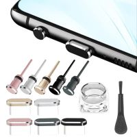 Type C Dust Plug Universal Mobile Phone Dustplugs Tools USB C Charging Port Cover Caps with Earphone Jack Pin for Huawei Samsung