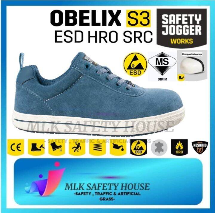 SAFETY JOGGER SAFETY SHOES /SAFETY BOOTS OBELIX S3 ESD SRC HRO ( NAVY