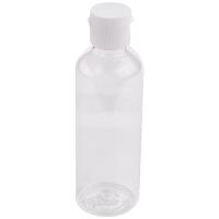 4 x 100ml Plastic Clear Flip Bottles Travel Shampoo Lotion Cosmetic Container