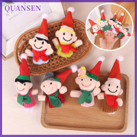 QUANSEN 6ชิ้น/เซ็ต Hand puppet Plush Toy Family Member Finger puppet บทบาทเล่นบอกเรื่องราวตุ๊กตาของเล่นเพื่อการศึกษาสำหรับเด็ก