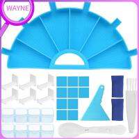 WAYNE 4.338.27ใน6วงเล็บพลาสติกอุปกรณ์ศิลปะเพชรถาดศิลปะเพชรสีฟ้าขนาดใหญ่ที่เก็บภาพวาดศิลปะเพชร