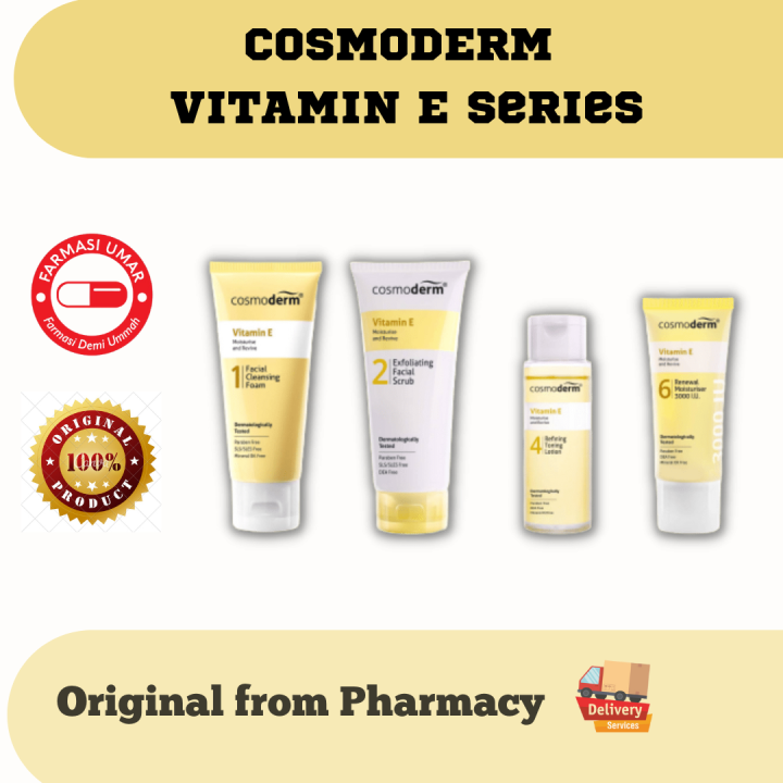 COSMODERM Vitamin E Series (Cleanser/ Exfoliating Gel/ Essence