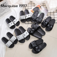 Marquise1997 ร้องเท้าผูหญิง รองเท้าแตะลิ่ม รองเท้าแตะเสริมส้นผู้หญิง รองเท้ารัดส้น วิจิตร การออกแบบที่เป็นเอกลักษณ์ ทันสมัย เบาเป็นพิเศษ B90H2ZK 39Z230927