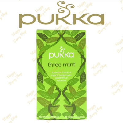 ชา PUKKA Organic Herbal Tea 🍃⭐THREE MINT⭐🍵 ชาสมุนไพรออแกนิค ชาเพื่อสุขภาพจากประเทศอังกฤษ 1 กล่องมี 20 ซอง