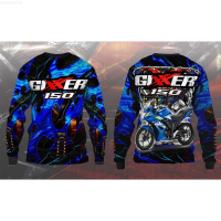 2023 Suzuki Gixxer Full Sublimation Motorcycle Long-sleeved Shirt trendy