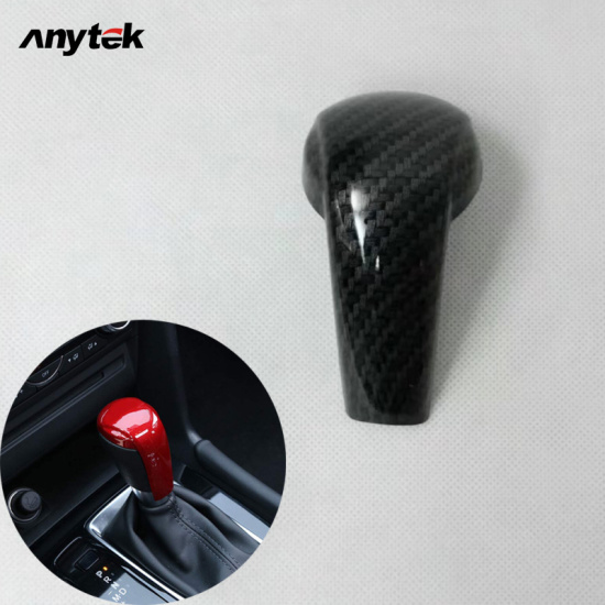 Anytek carbon fiber in bánh răng shift shift cover trim cho mazda 2 3 6 - ảnh sản phẩm 1