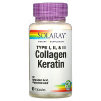 Solaray Collagen Type I, II, III + Keratin 60 Caps