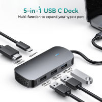 HASOWELL USB Type C 10 In 1ฮับ USB-C เป็น4K HDMI/VGA/เครื่องอ่านการ์ด/เสียง/100W อะแดปเตอร์ RJ45 PD