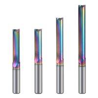 10Pcs 2 Flutes DLC coating เครื่องตัดร่องตรง CNC เครื่องมือตัดสองมิติเราเตอร์บิตไม้ทํางาน End Mill