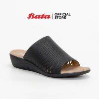 Bata Womens Mules Flats รองเท้าส้นแบนสำหรับผู้หญิง รุ่น Mermaid สีดำ 6616758