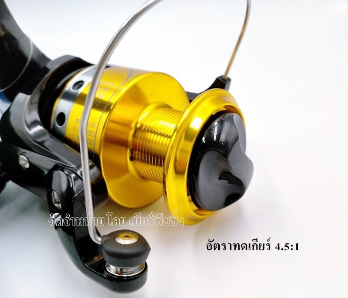 รอกหมาป่า-afs-1033i-รอกสปิน-รอกตกปลา-line-winder-สีทอง-ดำ