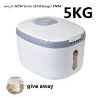 Walfos 5L10L Rice Bucket Cylinder Grain Pet Food Storage Container BPA Free Kitchen Nano Bucket Insect-proof Moisture-Proof