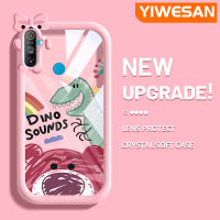 YIWESAN เคสสำหรับ Realme C3การ์ตูนน่ารักสตรอเบอรี่หมีกรอบเคสกันกระแทกกล้องน่ารักเคสใส่ Tpu