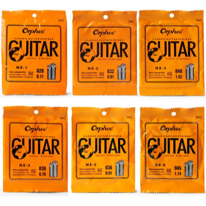 orphee-classical-guitar-strings-single-string-silver-plated-wire-nylon-028-045-hot-sale-replacement-acoustic-guitar-parts