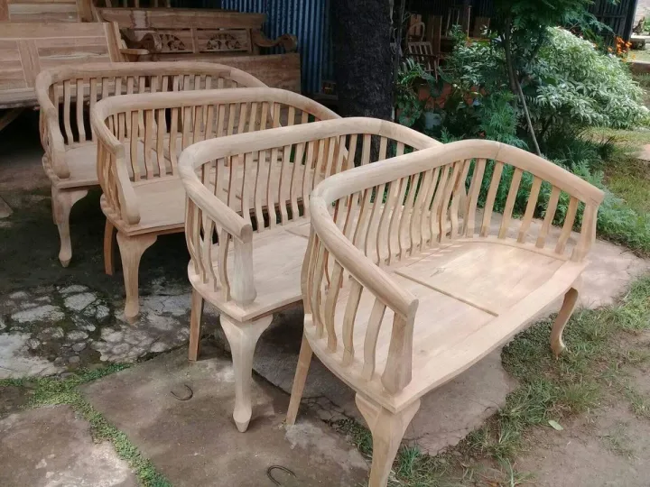 Bangku Betawi Bahan Kayu Jati Jepara [ Mentahan Belum Warna ] Lazada