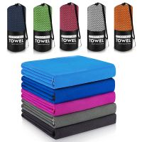 hotx 【cw】 Fast Drying Microfiber Beach Ultra Soft Super Absorbent Gym for
