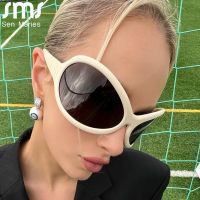 【hot】 Y2k Oversized Punk Sunglasses New Men Trends Goggle Glasses Luxury Brand Designer Eyewear UV400 Shades Eyeglasses