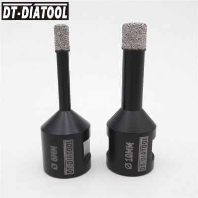 Dt-Diatool 2ชิ้น M14แห้งเชื่อมแบบสุญญากาศเพชรแกนเจาะกระเบื้องเซรามิกหินอ่อนหินแกรนิตเลื่อยหลุมดอกสว่าน Grit35/40