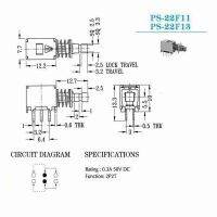 1pcs,Push Switch A03-03 6-Pin OffOn Momentary Switch with gold cap