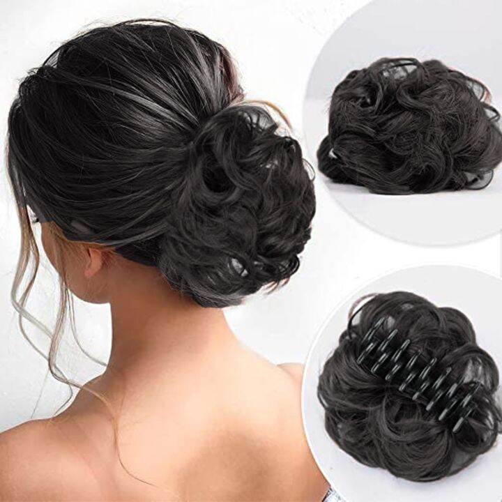 Messy Bun Easy Clip Wig female grasping Clip HairNatural Hair Curler | Lazada Messy Bun Easy Clip Wig female grasping Clip HairNatural Hair Curler | Lazada