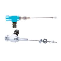 2x Motorcycle Hydraulic Clutch Master Cylinder Rod Brake Pump M10x1.25mm Aluminum blue &amp; silver