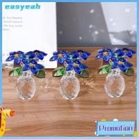 EASYEAH Forget-ME-ไม่ใช่ดอกไม้ ฟิกเกอร์ Forget Me Not Flowers คริสตัลคริสตัลคริสตัล สีฟ้าสีฟ้า ตกแต่งดอกไม้คริสตัล ความสวยงามที่ชื่นชอบ เครื่องประดับดอกไม้คริสตัลสีฟ้า บ้านในบ้าน