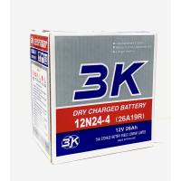 แบตเตอรี่3K 12N24-3 (26A19) 12V 26Ah แบตรถATV รถตัดหญ้า