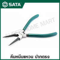 SATA คีมหนีบแหวน ปากตรง ขนาด 5 และ 7 นิ้ว รุ่น 72031 , 72032 ( German Style Internal Snap Ring Pliers 5", Straight Tips )