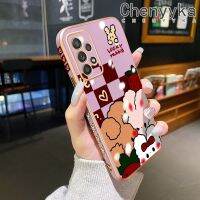 Chenyyka เคสปลอกสำหรับ Samsung กาแลคซี A52 4G A52 5G A52s 5G 5G เคสการ์ตูนกระต่ายนำโชคสุดหรูเคสโทรศัพท์กันกระแทกลวดลายขอบเคสซิลิโคนแฟชั่นคลุมทั้งหมดเคสป้องกันเลนส์กล้อง