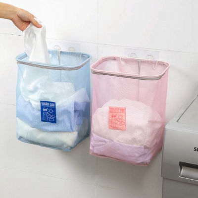 Wall Mounted Large Breathable Laundry Basket Foldable Dirty Clothes Basket Bathroom Clothes Storage Baskets Laundry Organizer