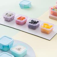 6 Colors Mini food box Kitchen storage Box fresh-keeping box Small sealed box fridge storage box Plastic Airtight Moisture-Proof Containers Storage Food 5*5*4