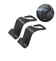 【cw】2Pcs Carbon Fibre Hook Car Seat Headrest Hooks Storage Hanger for Renault Arkana Megane Talisman Espace Clio Zoe Koleoshot