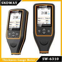 SNDWAY เกจวัดความหนาดิจิทัล SW6310สำหรับสีรถยนต์เซรามิกโลหะเคลือบเครื่องทดสอบ NFE เครื่องวัดไมโครมิเตอร์สีรถยนต์