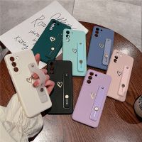 Love Heart Wristband Holder Phone Case For Samsung S23 S22 S21 Plus Note 20 Ultra S20 FE A52 A72 A42 A32 A51 A71 A73 Soft Cover